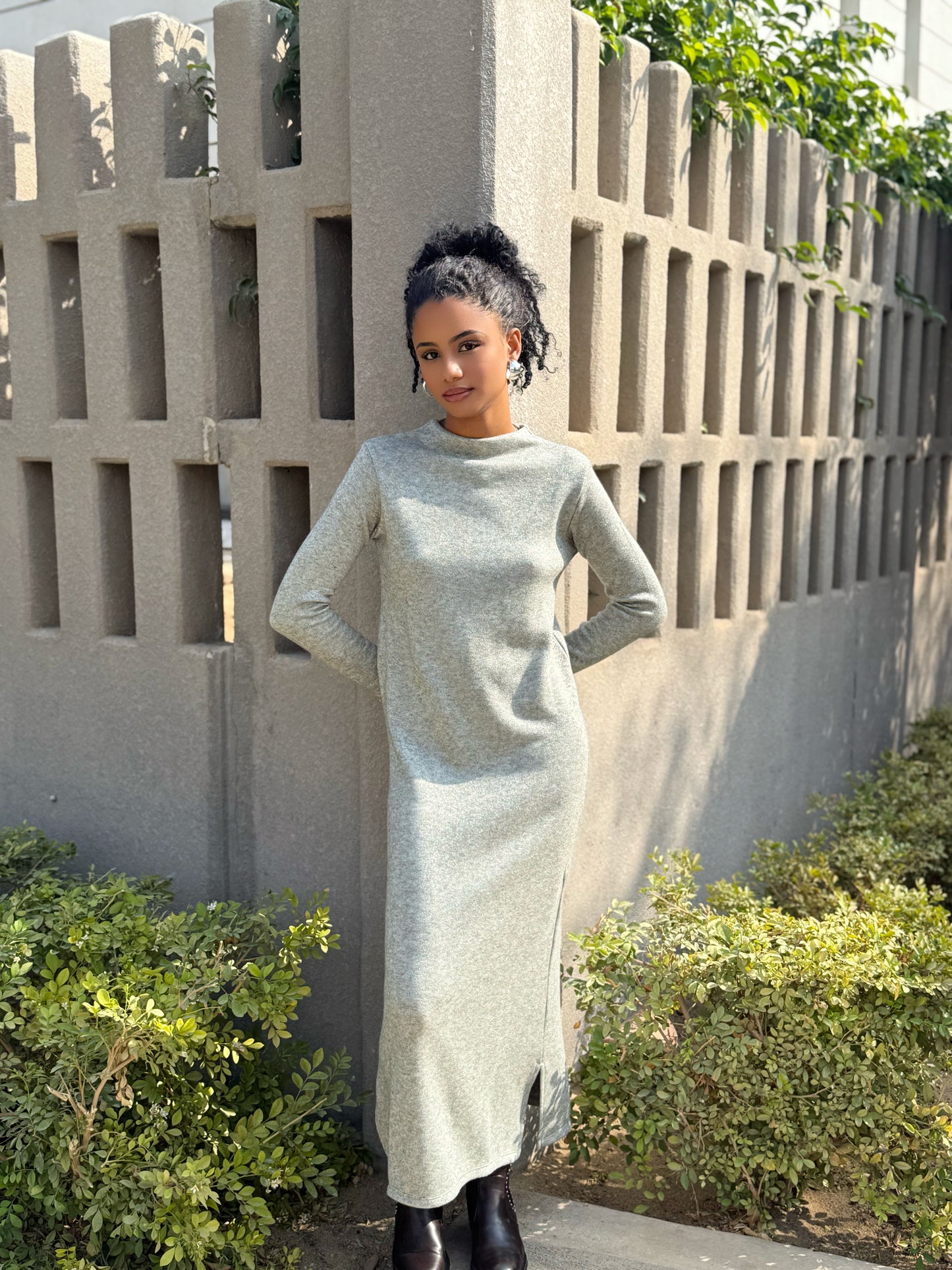 Gleam Dress- Mint Silver