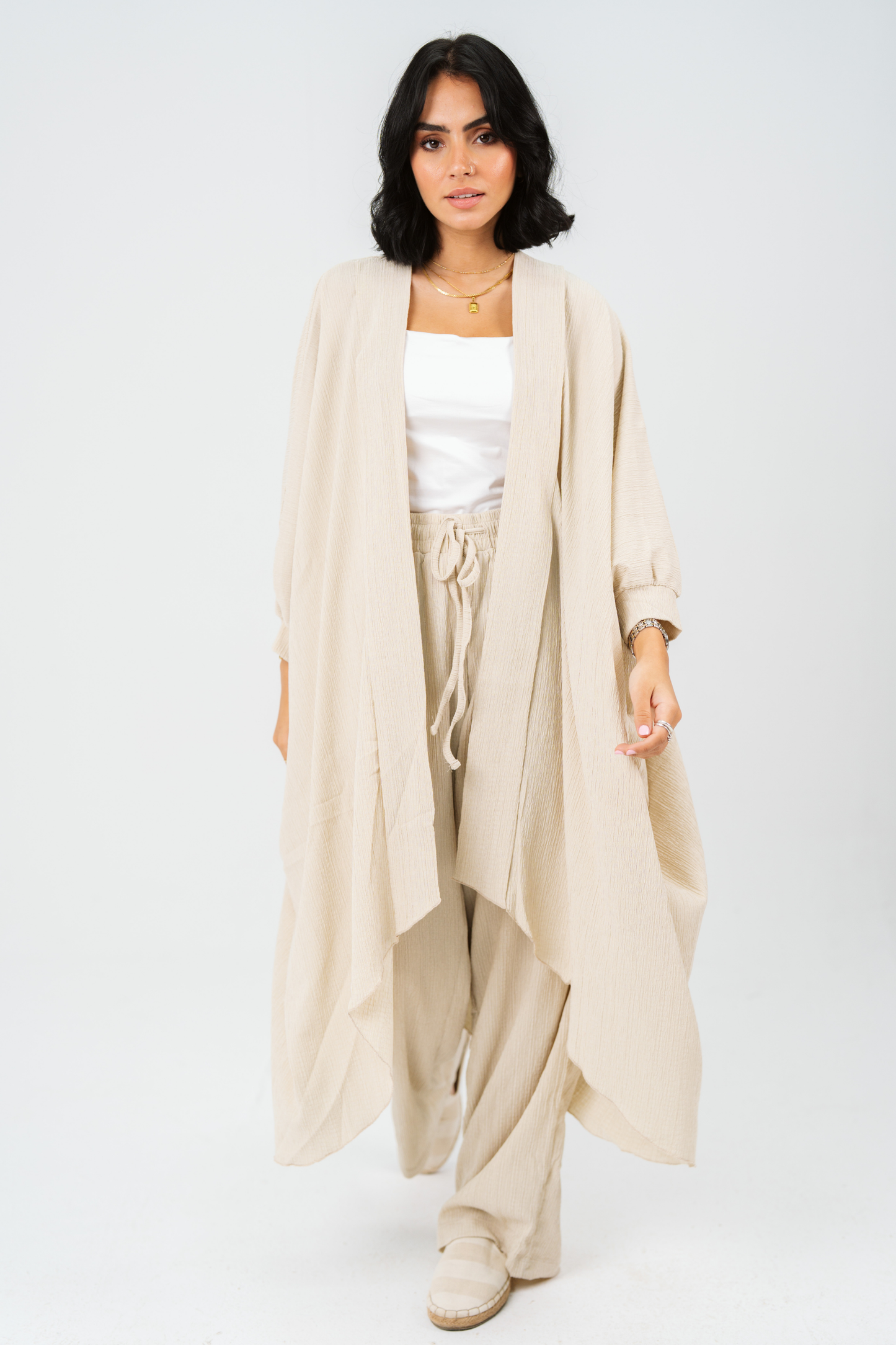 Beige Breathe Kimono