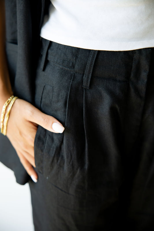 Lino Black Pants
