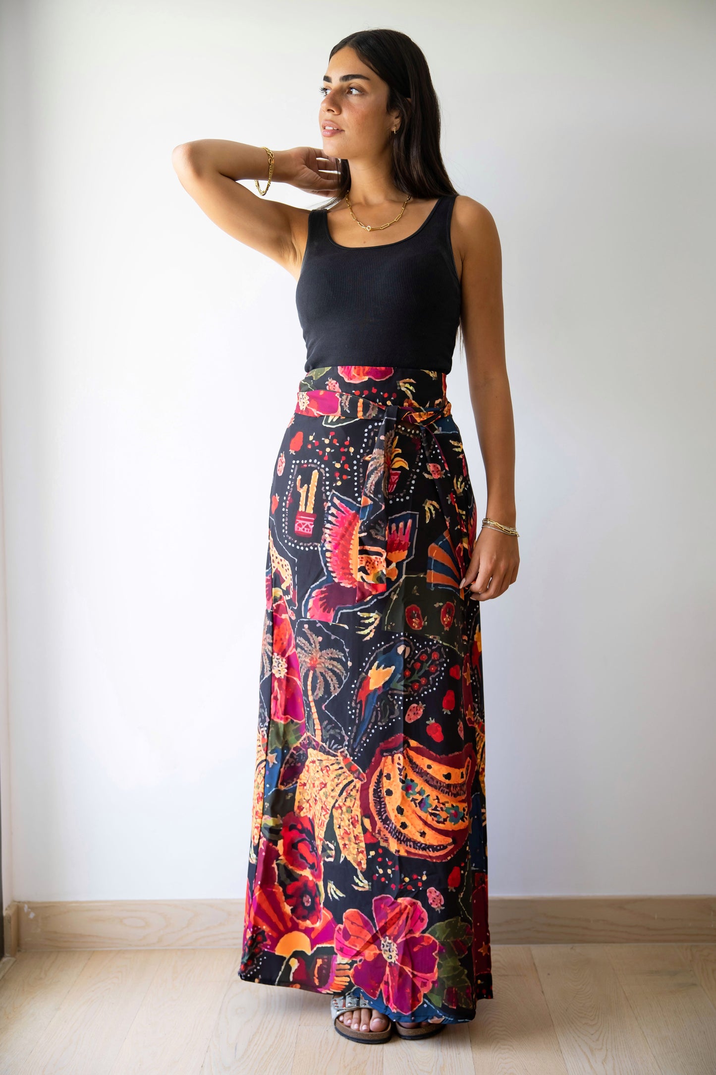 Papaya Wrap Skirt