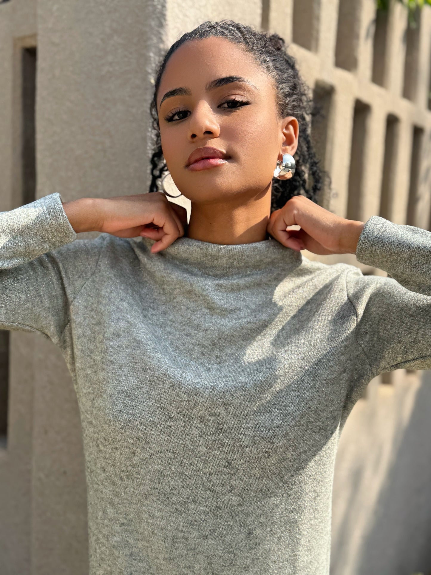 Gleam Dress- Mint Silver