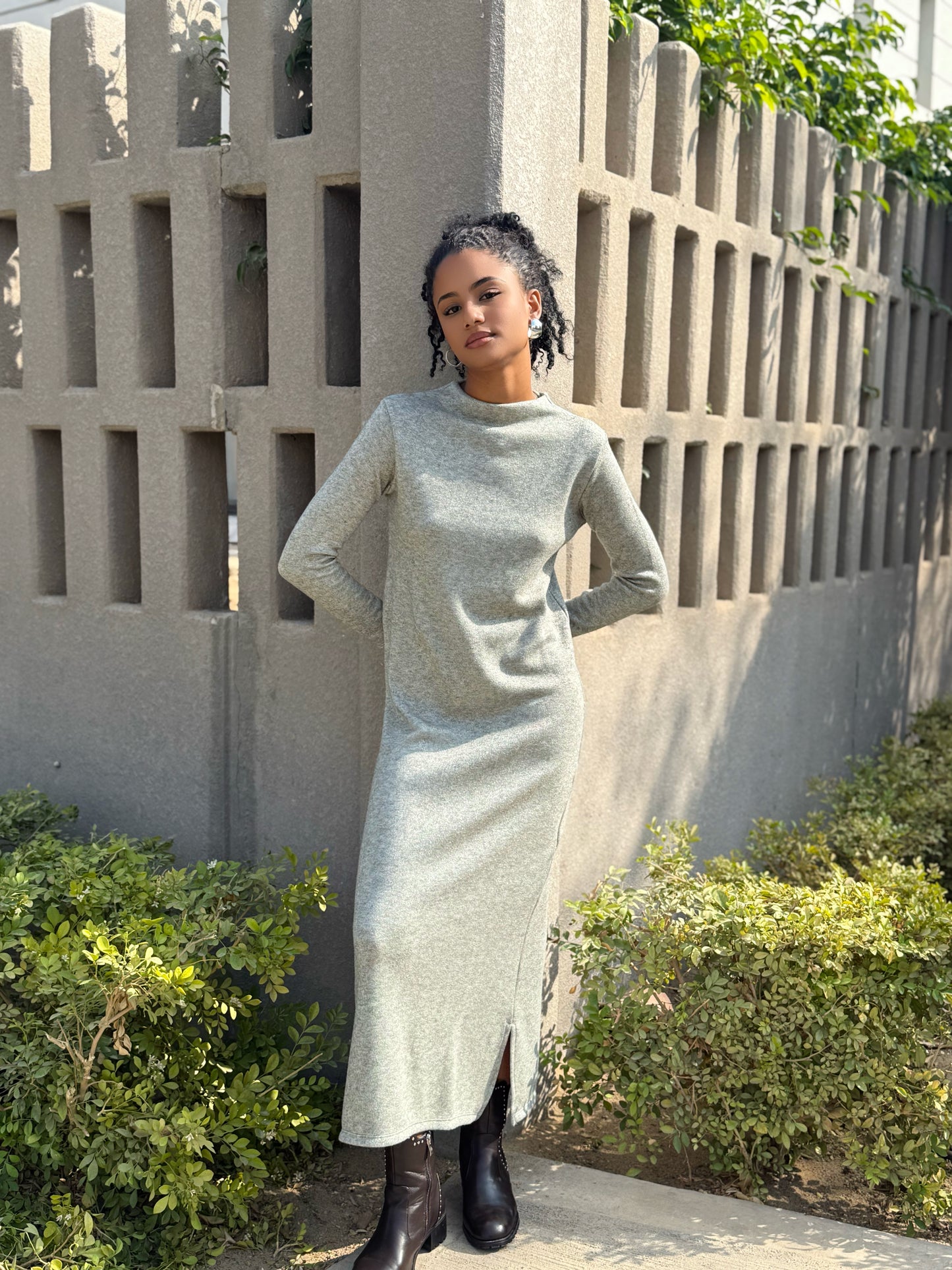 Gleam Dress- Mint Silver